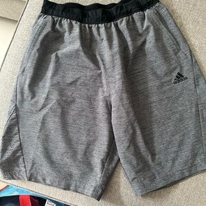 Adidas Gray and Black Athletic Shorts